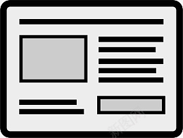 花边信纸报纸图标元素图标