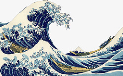 浮世绘海浪浮世绘手绘海浪高清图片
