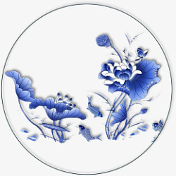 中国风古风兰花质感素材