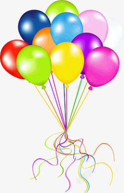 彩色节日气球元素素材