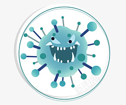 病毒细胞图片新冠病毒图标图标
