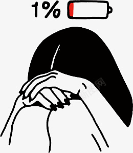 沮丧小女生T恤图png免抠素材_88icon https://88icon.com 沮丧 女孩 百分号 电量