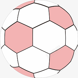 足球运动员足球粉色足球png图标