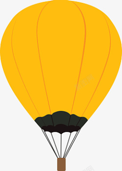 黄色热气球元素素材