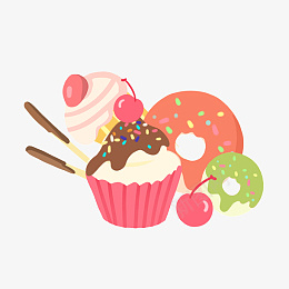 手绘卡通零食大礼包png免抠素材_88icon https://88icon.com 卡通食物 杯子蛋糕 粉色卡通 粉色蛋糕 蛋糕卡通 甜甜圈 甜点 粉色 蛋糕