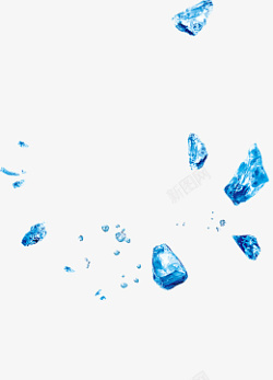 碎冰块冰块蓝色冰块碎白色高清图片