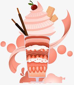 原创夏天草莓冰淇淋png免抠素材_88icon https://88icon.com 原创 夏天 草莓 冰淇淋