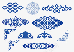 庆典边框蒙古族花边元素图标