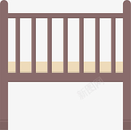 婴儿婴儿床卡通手绘图标