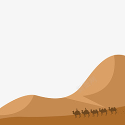在沙漠行走的骆驼素材