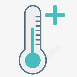 体温计矢量图六级疼痛等级图标级别图标