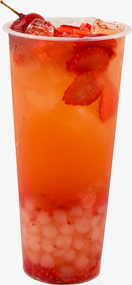 草莓山楂冷饮png免抠素材_88icon https://88icon.com 草莓 山楂 夏日 冰块
