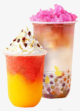 水果双杯饮品奶茶图标