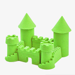 太空沙城堡绿色素材