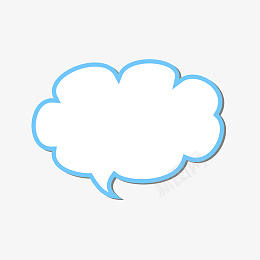 蓝色的文字气泡png免抠素材_88icon https://88icon.com 形容框 文字泡 陈述框 卡通 填写 描述 方框 气泡 空白 框