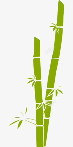 卡通竹子植物矢量图3素材