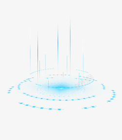 圆环设计感蓝色科技线条感圆圈沮高清图片