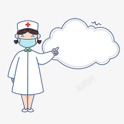 护士节边框防疫肺炎医护人员气泡边框高清图片