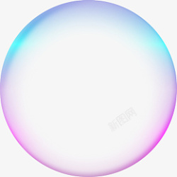彩色圆环气泡透明图素材