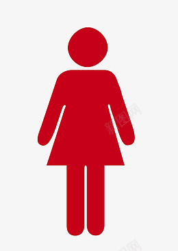 孤独女人红色女人图案图标