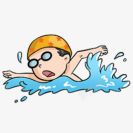 手绘男孩游泳插画png免抠素材_88icon https://88icon.com 卡通学生 健康 可爱 手绘 插画 游泳 玩耍 男孩 锻炼
