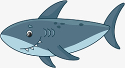 卡通高清PNG鲨鱼图片3素材