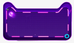 炫彩紫色猫头素材