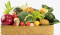 家用果蔬菜篮水果水果蔬菜高清图片