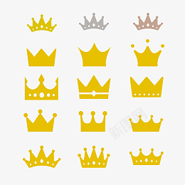 卡通木马矢量各种皇冠PNG图标