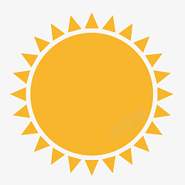 橙色太阳阳光图标