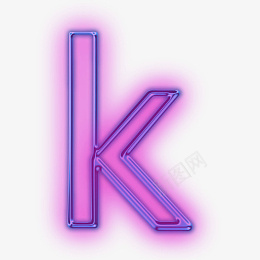 蓝紫色效果字母kpng免抠素材_88icon https://88icon.com 字母效果 字母 字母表 alphabet