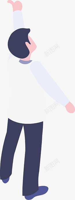 扁平化UI人物举手png免抠素材_88icon https://88icon.com 扁平化 UI 人物 插画