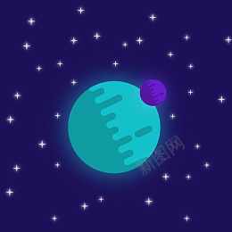 形状鼠绘插画png免抠素材_88icon https://88icon.com 星空 星球 鼠绘 科幻