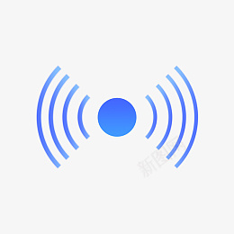 蓝色的信号wifi覆盖图图标