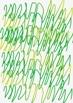 黄绿交错的线条涂鸦素材