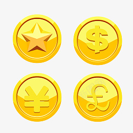 金色游戏金币钱币png免抠素材_88icon https://88icon.com 游戏金币 金币 金钱 钱币