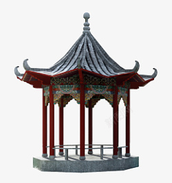 中国风古建筑风格凉亭素材