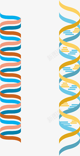 两种样式DNA螺旋png免抠素材_88icon https://88icon.com 生物 标志 DNA 团