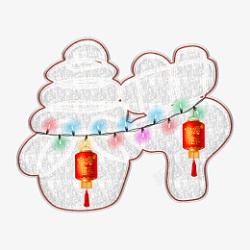 春节的装饰灯笼素材