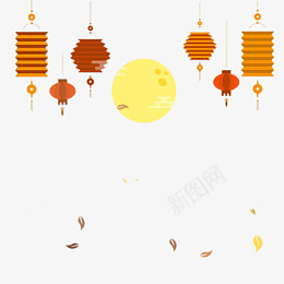 灯笼中秋团圆夜边框png免抠素材_88icon https://88icon.com 灯笼 月亮 边框 中秋