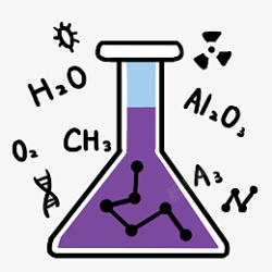 化学仪器锥形瓶插画素材