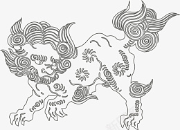 古代怪兽神兽狻猊山海经古兽矢量线稿png免抠素材_88icon https://88icon.com 古代怪兽 神兽 狻猊 山海经 古兽 矢量 线稿