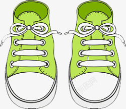 绿色帆布鞋绿色鞋子免扣高清图片