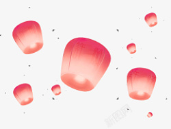 传统灯笼中国风花灯水灯素材