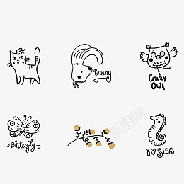 小动物线稿图形猎png免抠素材_88icon https://88icon.com icon 小猫小狗 手绘线稿 矢量ai 卡通 可爱 河马 蝴蝶