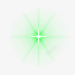 光束光柱绿色光效PSD透明底高清图片