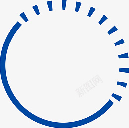 蓝色圆环图案图标