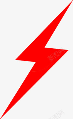 闪电符号红色闪电标志图标
