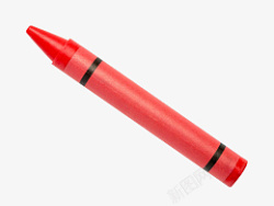 一只红色的蜡笔透明图素材