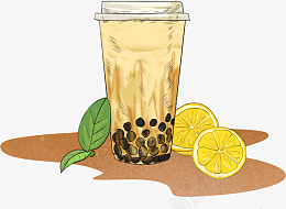 一杯手绘奶茶png免抠素材_88icon https://88icon.com 奶茶 柠檬 暖心 秋天的第一杯奶茶